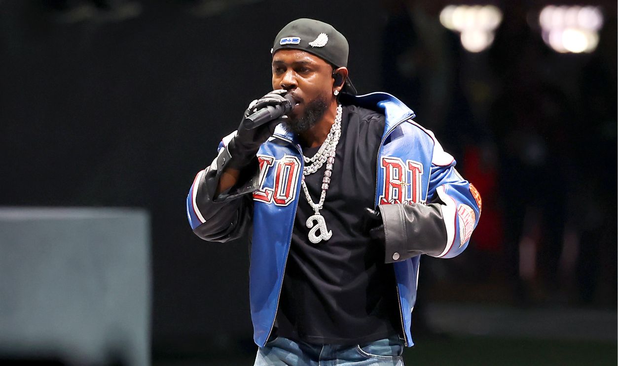 Kendrick Lamar performs onstage during Apple Music Super Bowl LIX Halftime Show at Caesars Superdome on February 09, 2025 in New Orleans, Louisiana.