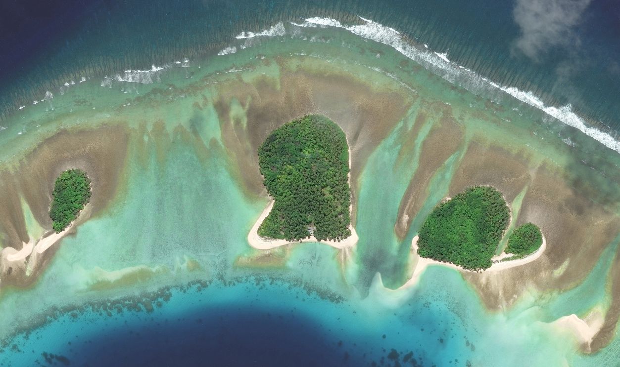 This is DigitalGlobe via Getty Images satellite imagery of Endriken Island. This island is a part of the Mili Atoll in the Marshall Islands and is believed by some to be the crash landing site of Amelia Earhart and her navigator Fred Noonan back in July of 1937. 
