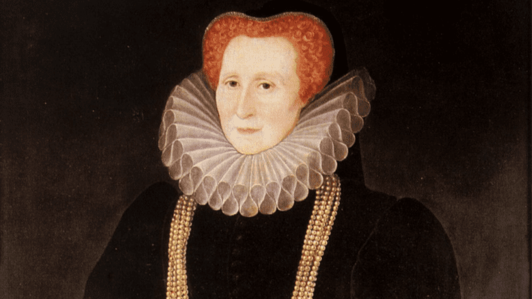 Bess of Hardwick in black dress