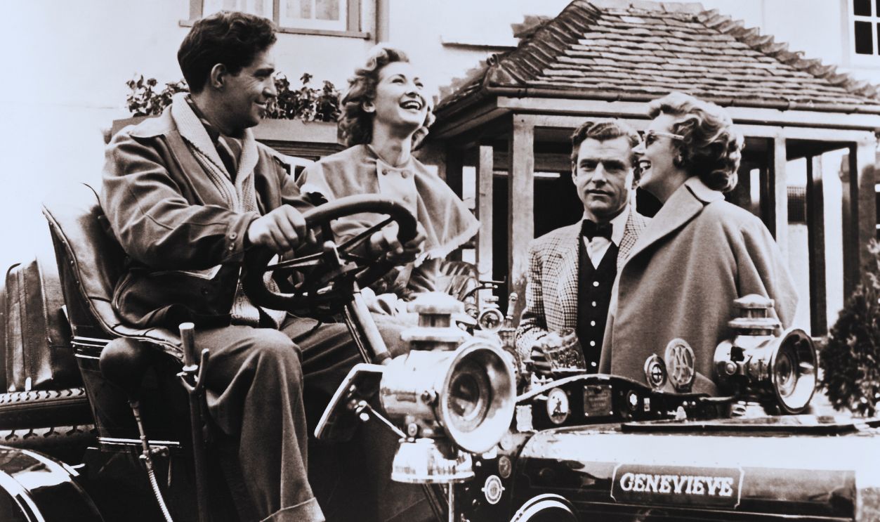 Gettyimages - 530794364, Kay Kendall in Genevieve (Original Caption) Kay Kendall, Dinah Sheridan, Kenneth More and John Gregson star in the Rank Organization's production of Genevieve.