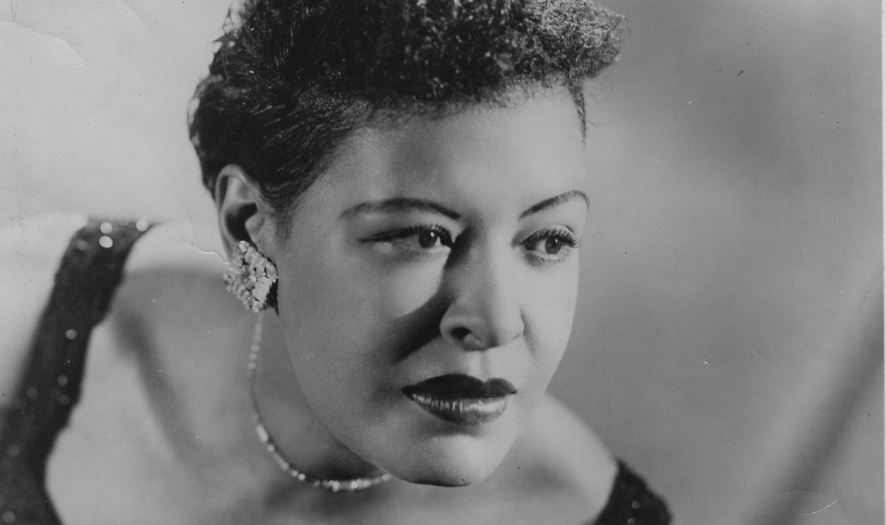 Billie Holiday poses for a studio portrait in 1954 in the United States. 