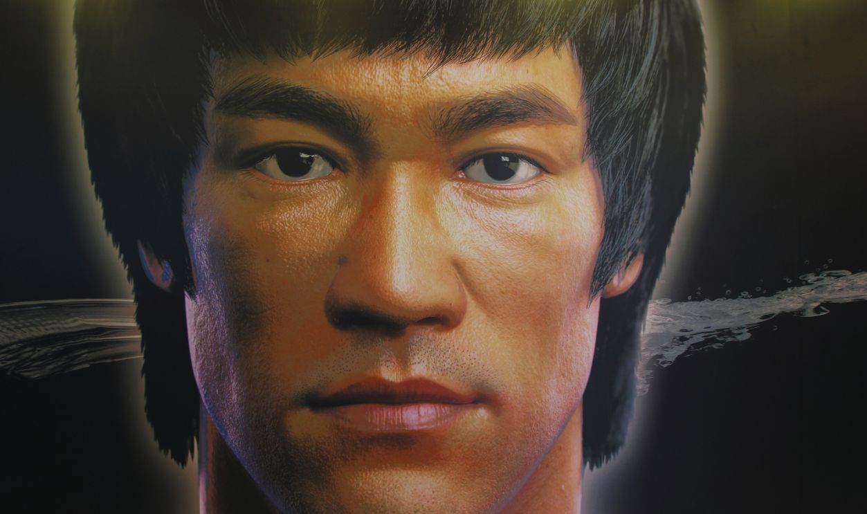 Gettyimages - 1125564564, An image of Kung Fu super star Bruce Lee hung at the Bruce Lee: Kung Fu . Art . Life exhibition at the Hong Kong heritage museum in Hong Kong. 19JUL13 (SCMP 01AUG13 48hrs)