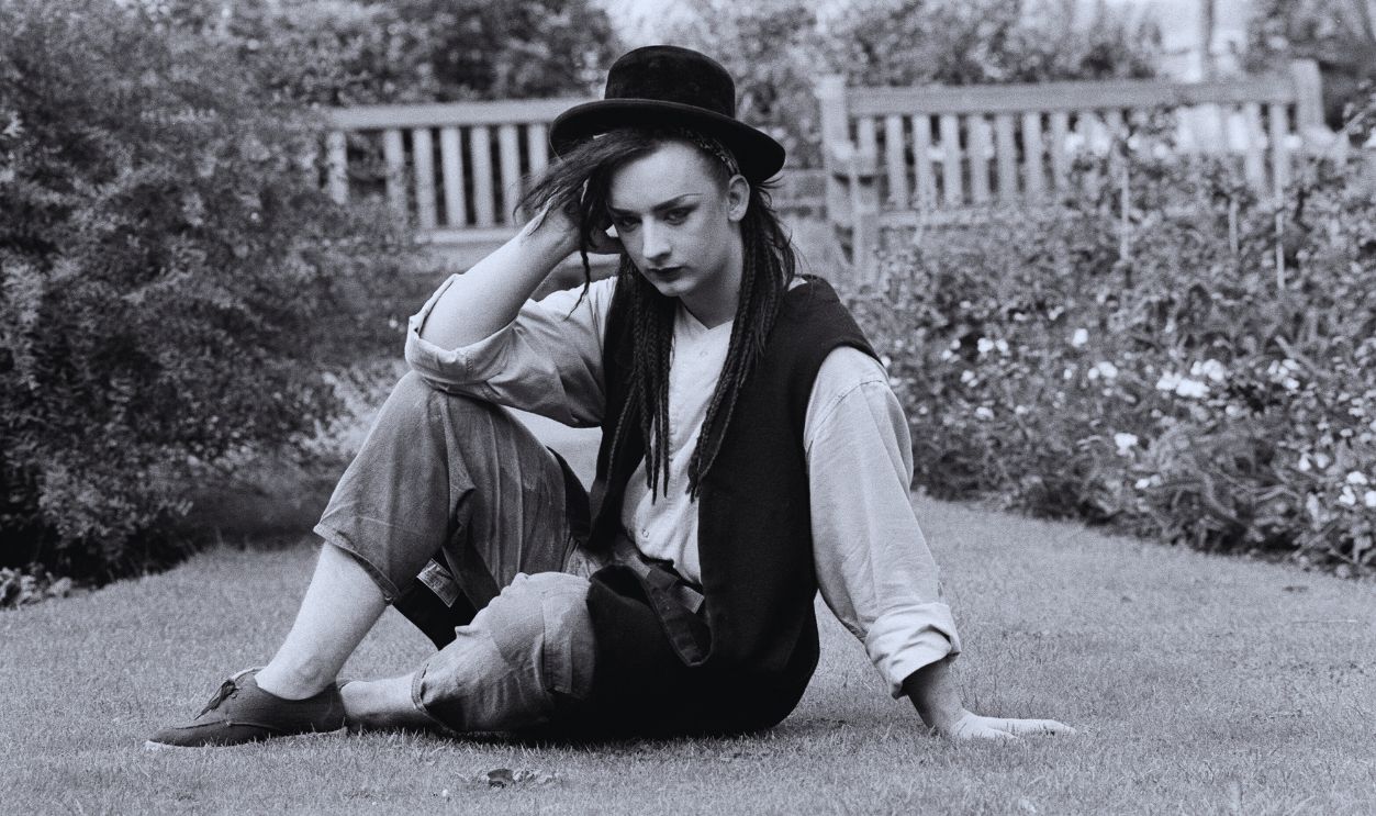 Gettyimages - 857760302, Boy George Pop star Boy George of Culture Club group. Pictured after the group moved into 15th spot in the charts, 28th September 1982.