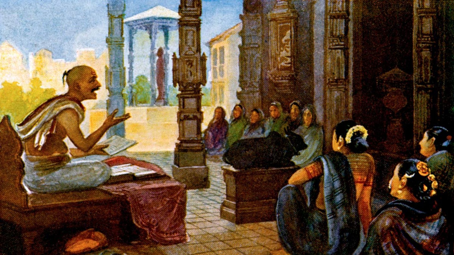 File:Puran Reading in a Temple.jpg