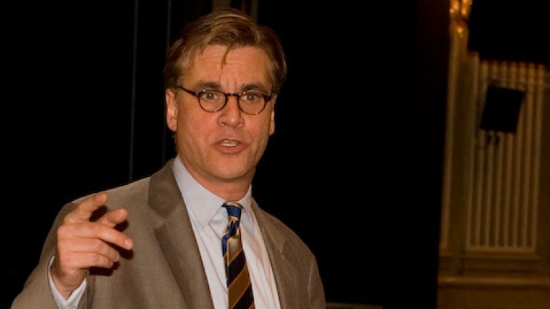 File:Aaron Sorkin at the Music Box Theatre in 2007.jpg