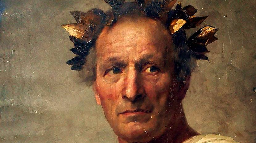 Portrait of Julius Caesar in roman clothes