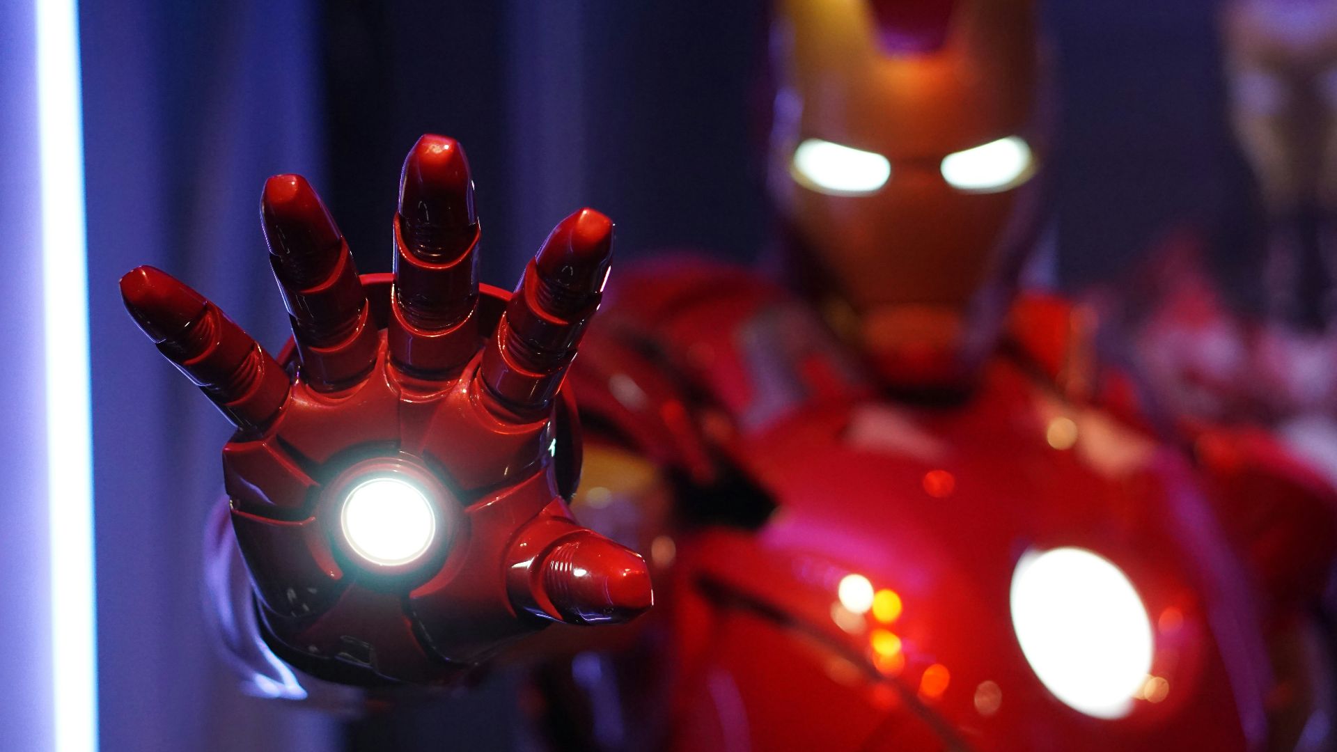 a close up of a hand with a light on it