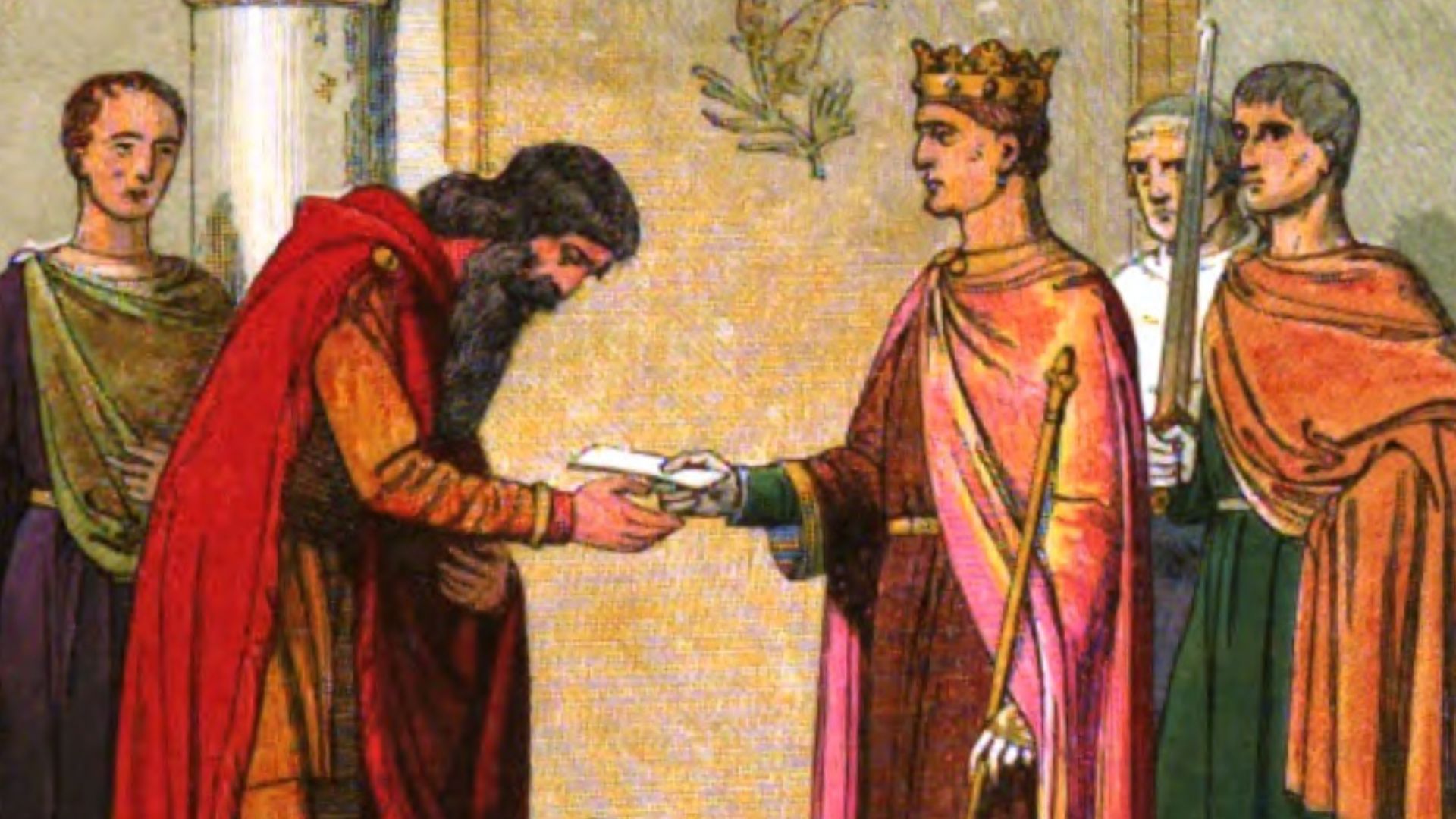 File:A Chronicle of England - Page 175 - Henry Authorizes Dermod to Levy Forces.jpg