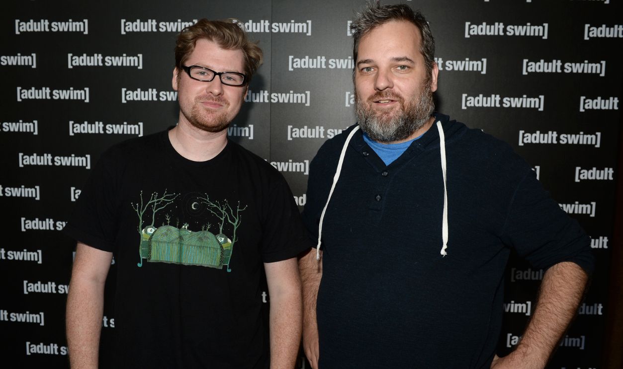 Creator/Director Justin Roiland and creator Dan Harmon attend Turner Broadcasting's 2013 TCA Summer Tour at The Beverly Hilton Hotel on July 24, 2013 in Beverly Hills, California.