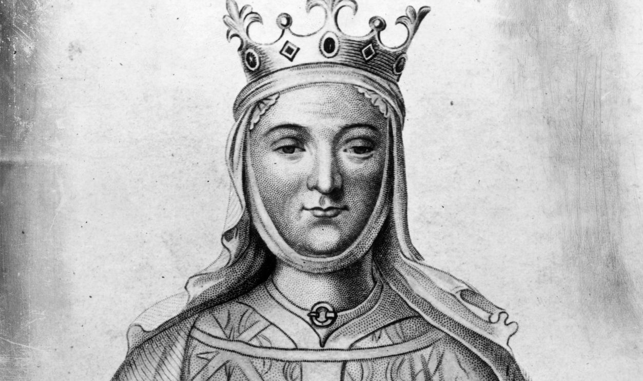 Circa 1150, Eleanor of Aquitaine (c.1122 - 1204), the wife of King Louis VII of France and later of Henry II of England. One of her sons by Henry was Richard the Lionheart. Original Artwork: Taken from the carving on her tomb at Fontevrault. 