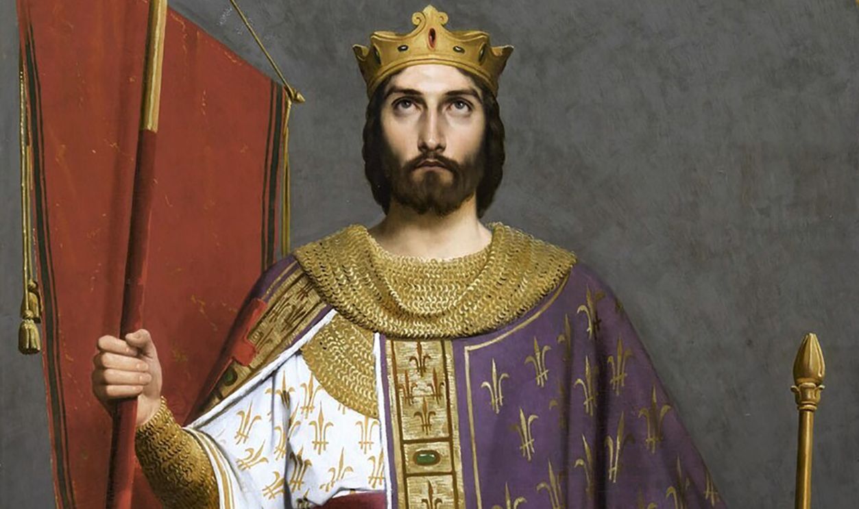 King Philip II of France (1165-1223), 1840s. Found in the Collection of the Musée de l'Histoire de France, Château de Versailles. Artist Signol, Émile (1804-1892)