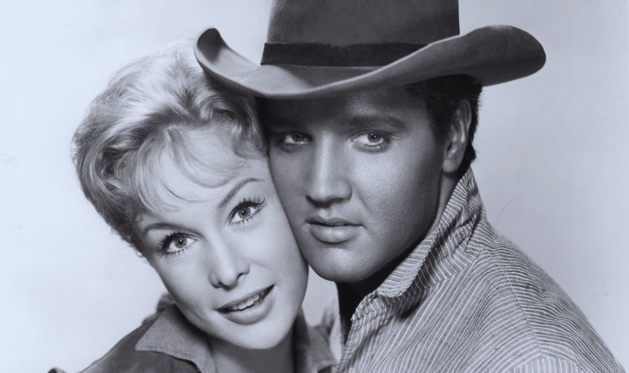 Gettyimages - 156481794, Barbara Eden And Elvis Presley In 'Flaming Star' Barbara Eden and Elvis Presley in publicity portrait for the film 'Flaming Star', 1960.