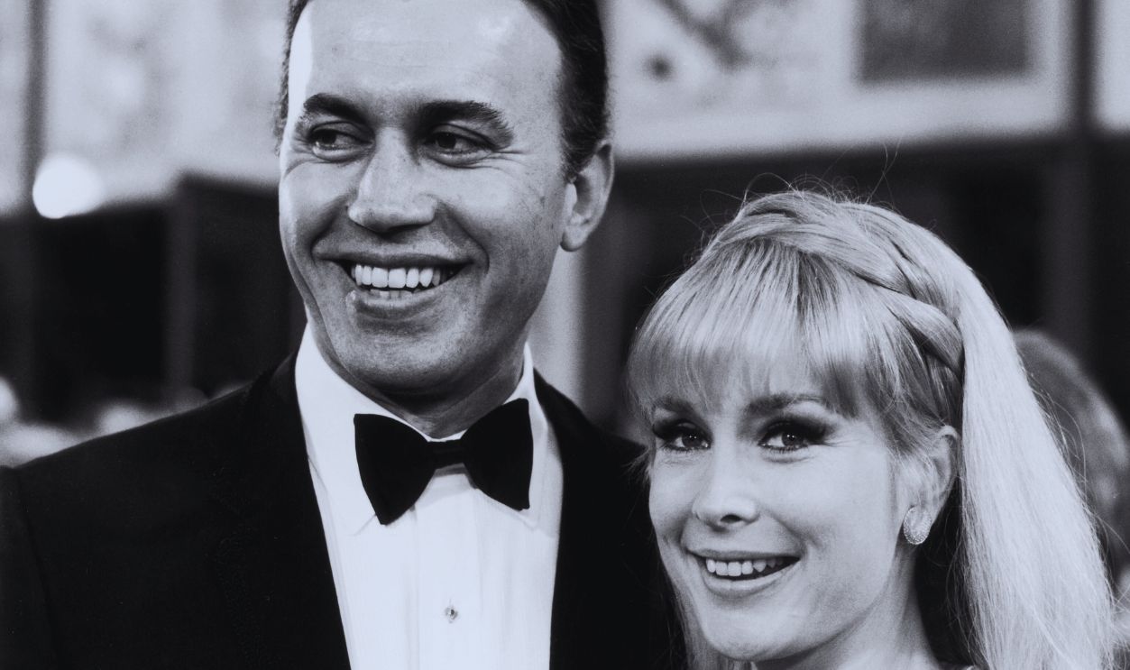Gettyimages - 3238595, I Dream Of Babs June 1966: Married American actors Michael Ansara and Barbara Eden at the premiere of director Basil Deardon's film 'Khartoum'. 