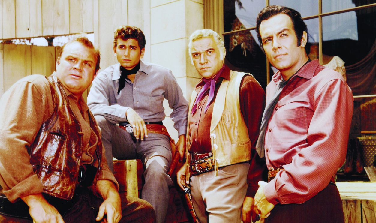 Gettyimages - 166976314, Bonanza Cast Members of the cast of the TV western series 'Bonanza', circa 1965. Left to right: Dan Blocker (1928 - 1972) as Eric 'Hoss' Cartwright, Michael Landon (1936 - 1991) as Joseph 'Little Joe' Cartwright, Lorne Greene (1915 - 1987) as Ben Cartwright and Pernell Roberts (1928 - 2010) as Adam Cartwright.