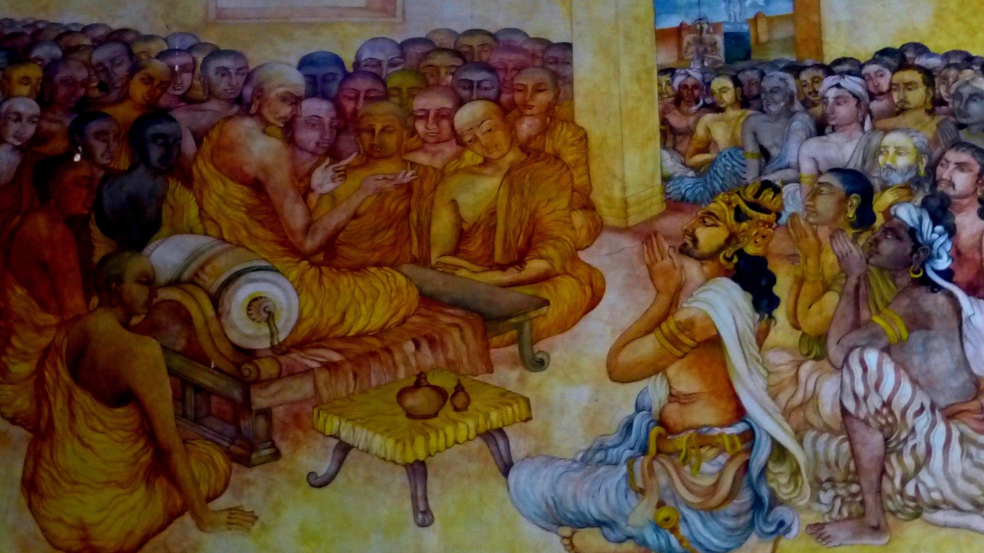 File:Nava Jetavana Temple - Shravasti - 014 King Asoka at the Third Council (9241725897).jpg