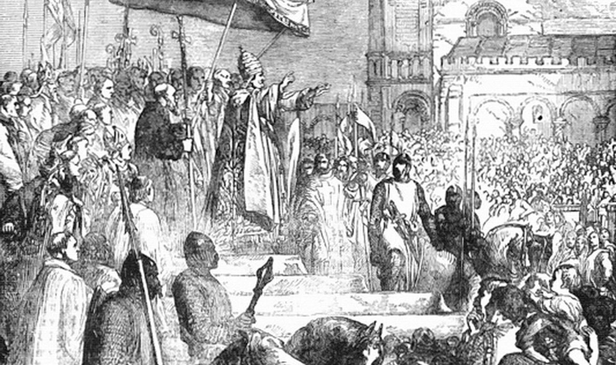 File:Pope Urban II. preaching the First Crusade in the Market-place of Clermont (See page 119) p115.jpg