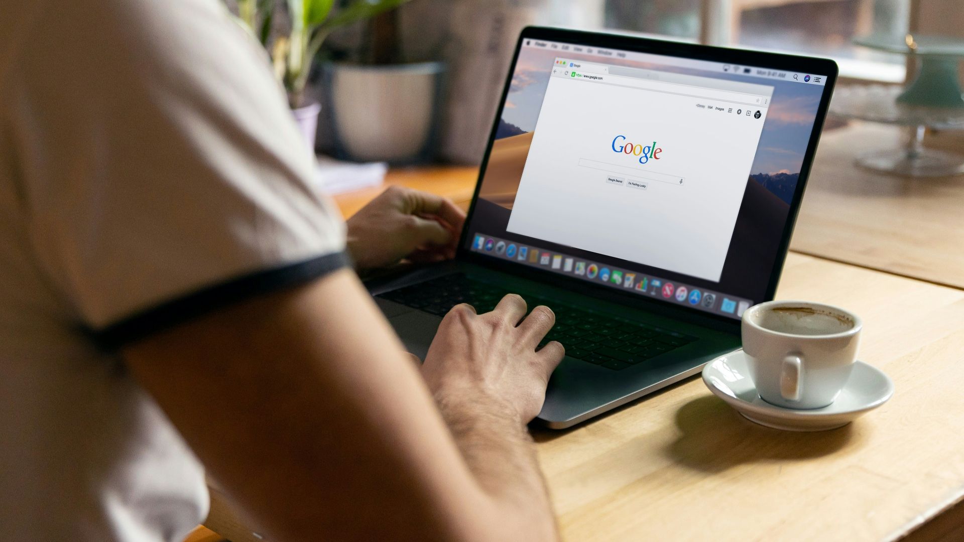 person using black laptop computer