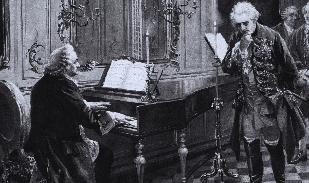 Gettyimages - 541057509, Bach, Johann Sebastian - Komponist, D/ mit Friedrich dem Grossen, undatiert