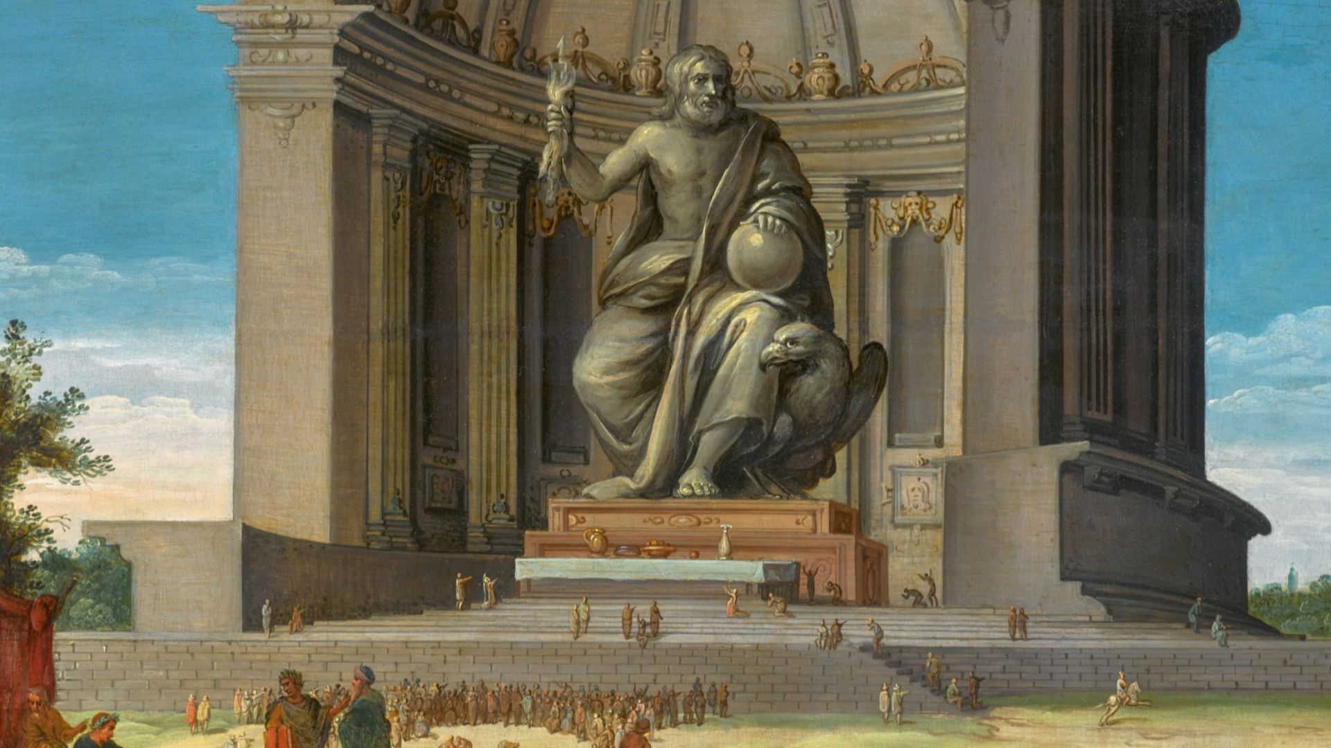 File:Jacob van der Ulft - The Phidian statue of Zeus at Olympia, with olympic games taking place at its feet, l19038-b3tws-1.jpg