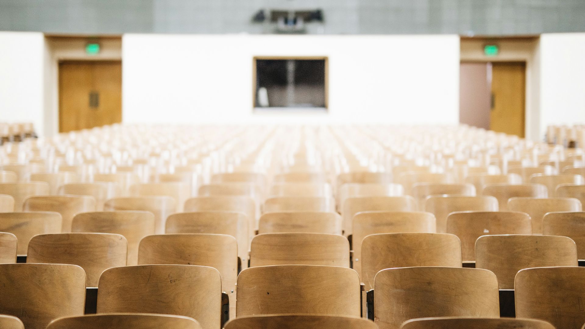empty chairs in theater