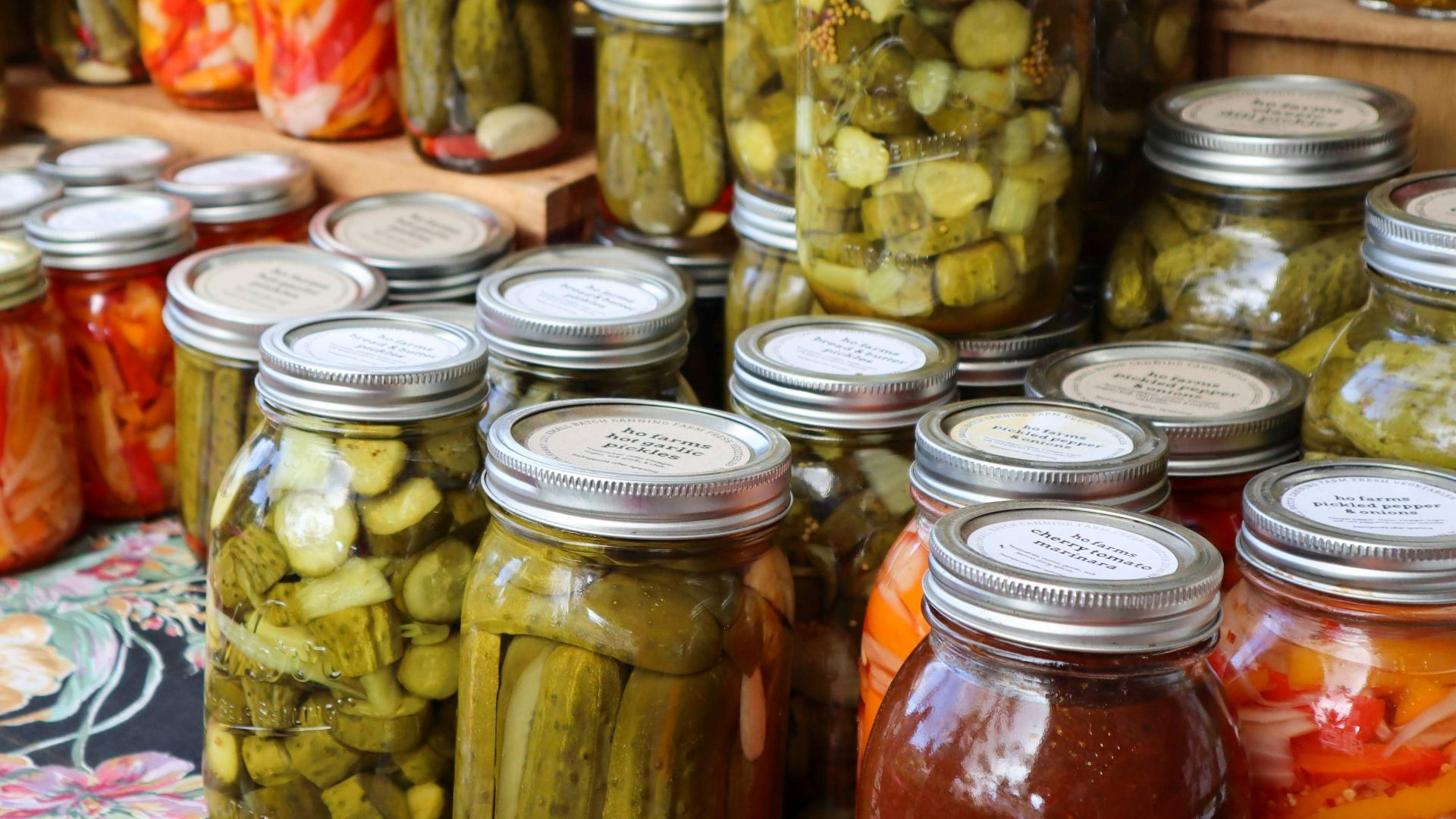 clear glass jars with candies