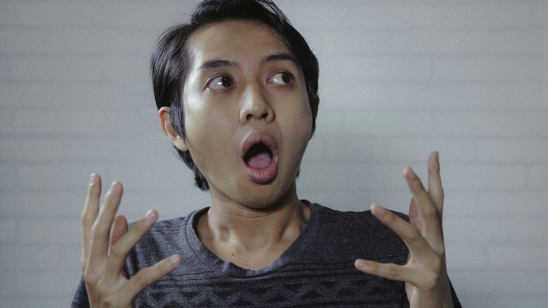 woman in black and gray crew neck shirt