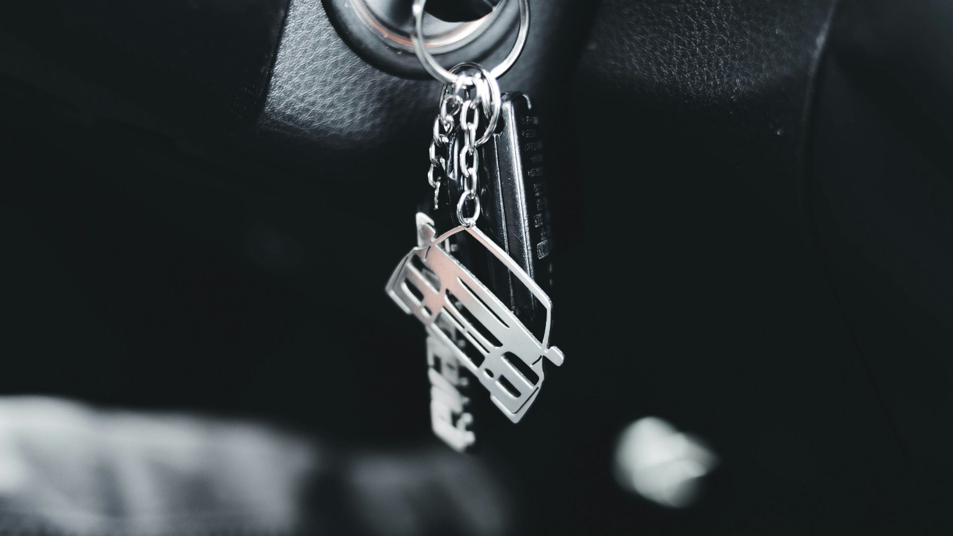 a close up of a car key chain