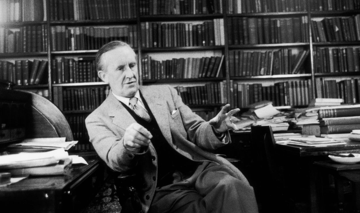 John Ronald Reuel Tolkien ( 1892 - 1973) the South African-born philologist and author of 'The Hobbit' and 'The Lord Of The Rings'. Original Publication: Picture Post - 8464 - Professor J R R Tolkien - unpub. Original Publication: People Disc - HM0232