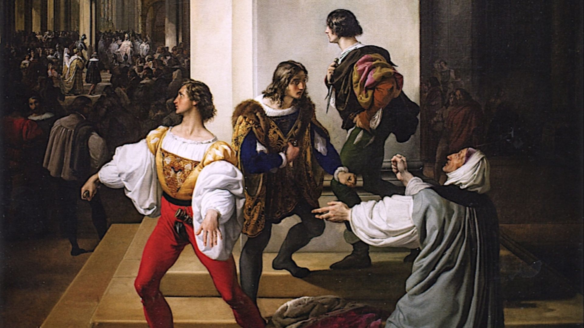 File:Hayez, La congiura dei Lampugnani 0, 1826 circa - 1829 circa.jpg