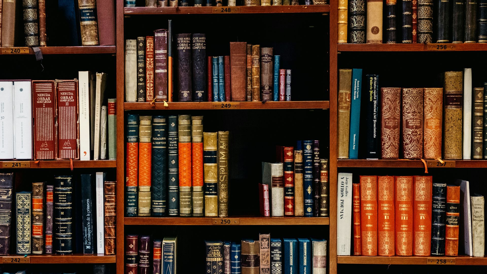 assorted-title of books piled in the shelves