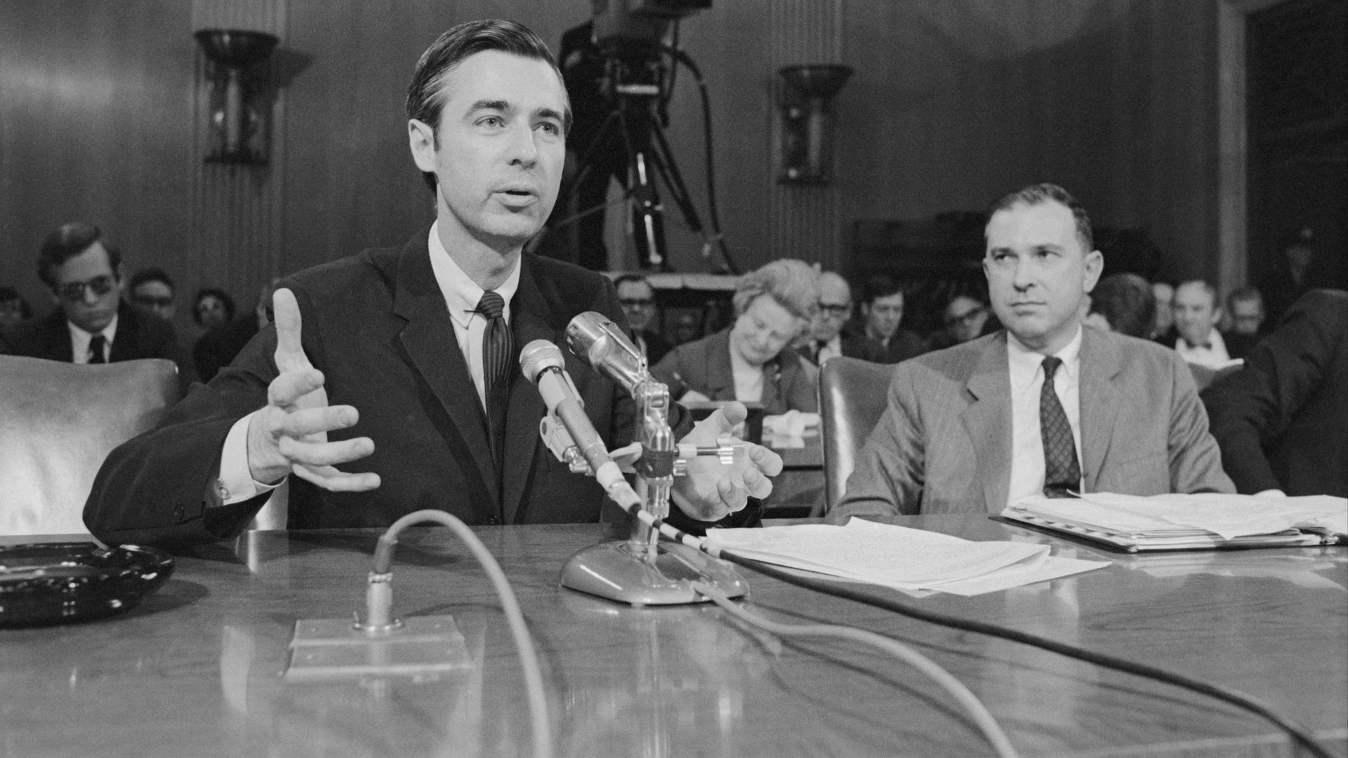 File:Fred Rogers Testifying Before Senate Subcommittee on Communications (cropped).jpg
