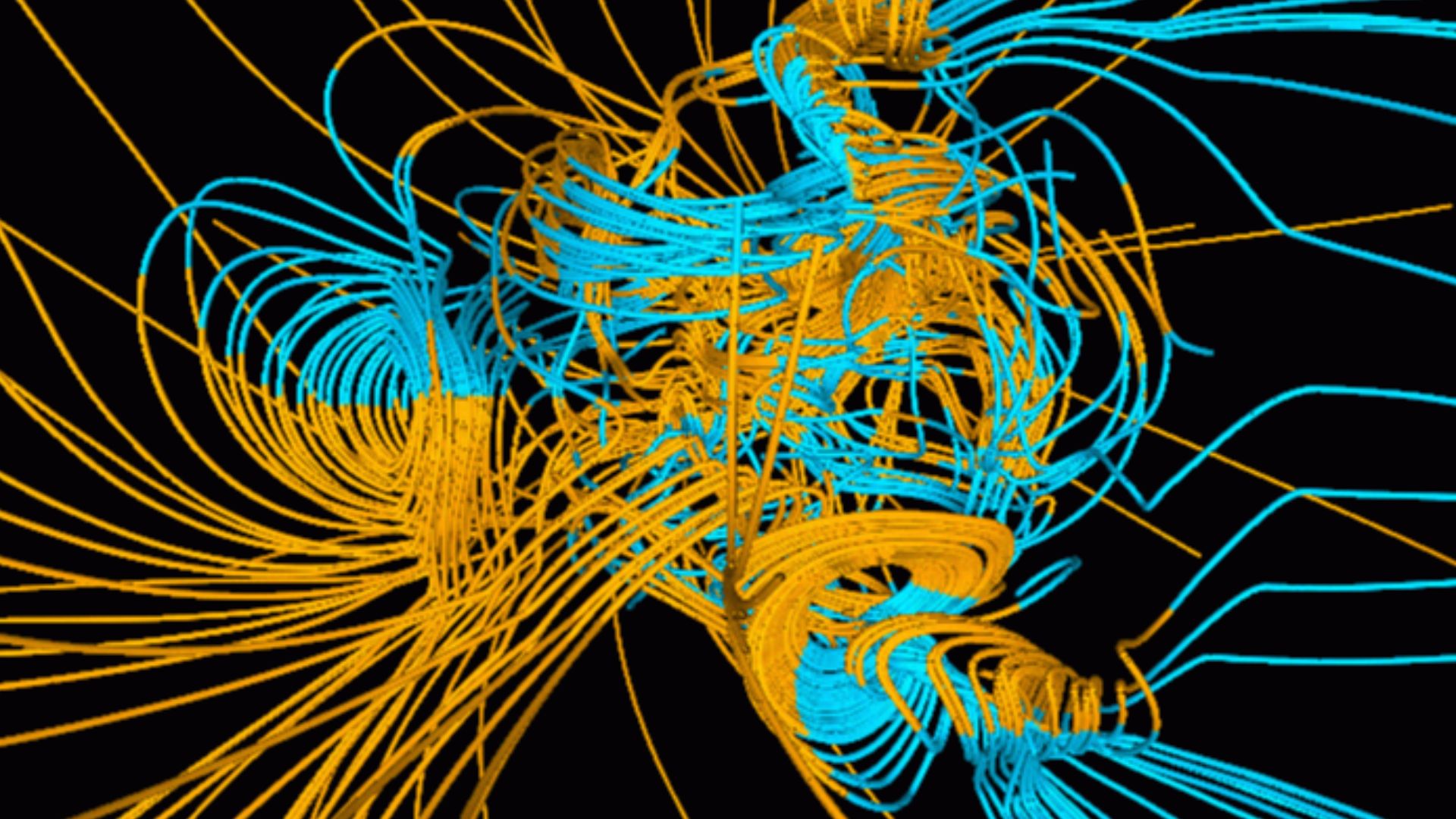 File:Geodynamo In Reversal.gif