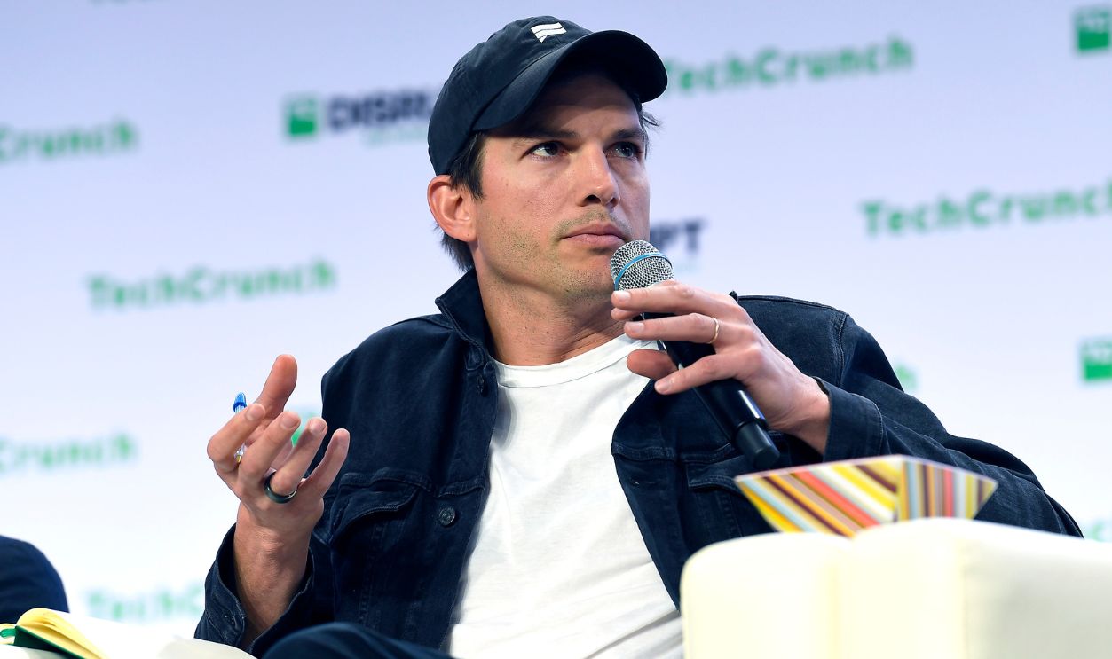  Sound Ventures Co-Founder Ashton Kutcher speaks onstage during TechCrunch Disrupt San Francisco 2019 at Moscone Convention Center on October 04, 2019 in San Francisco, California. 