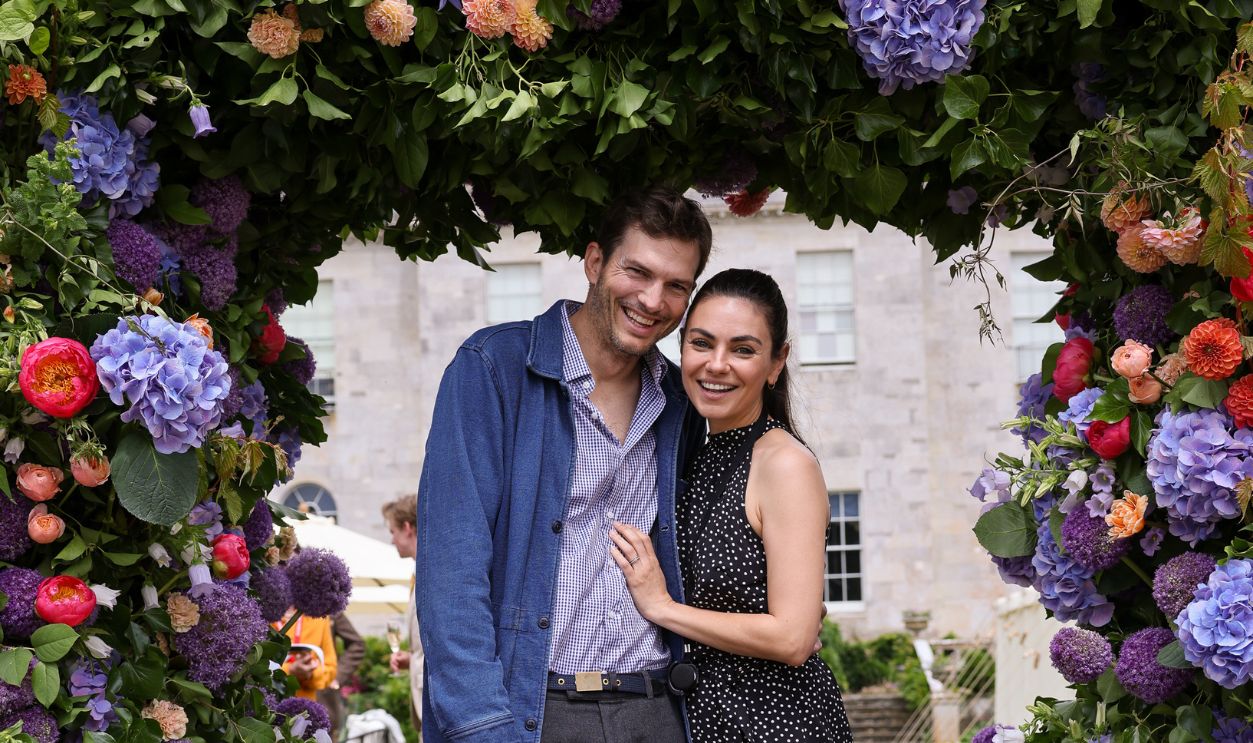 Ashton Kutcher and Mila Kunis attend Cartier Style Et Luxe at the Goodwood Festival of Speed on July 14, 2024 in Chichester, England. 