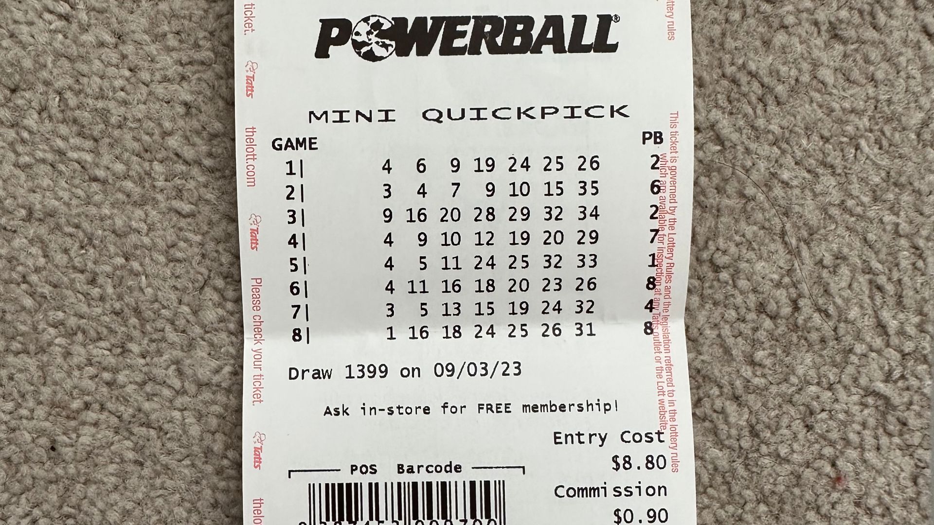 File:Powerball Lottery Draw 1399 on 09-03-2023.jpg