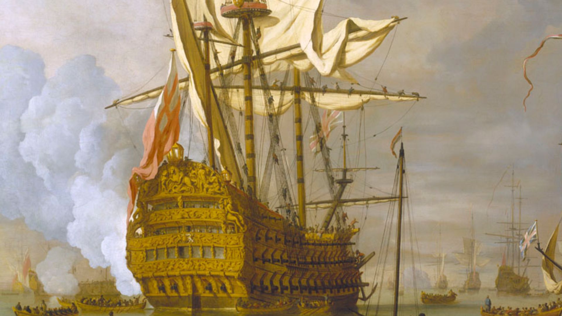 File:The English Ship 'Royal Sovereign' With a Royal Yacht in a Light Air.jpg