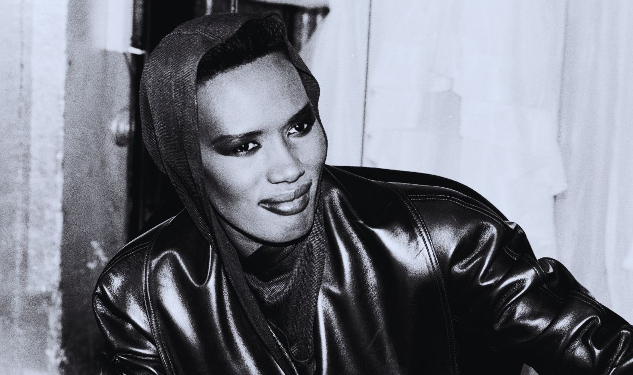 Gettyimages - 1222229063, Grace Jones Backstage At The Tunnel Portrait of Jamaican-born Disco singer, model, and actress Grace Jones as she poses backstage at the Tunnel nightclub, New York, New York, February 1, 1987.