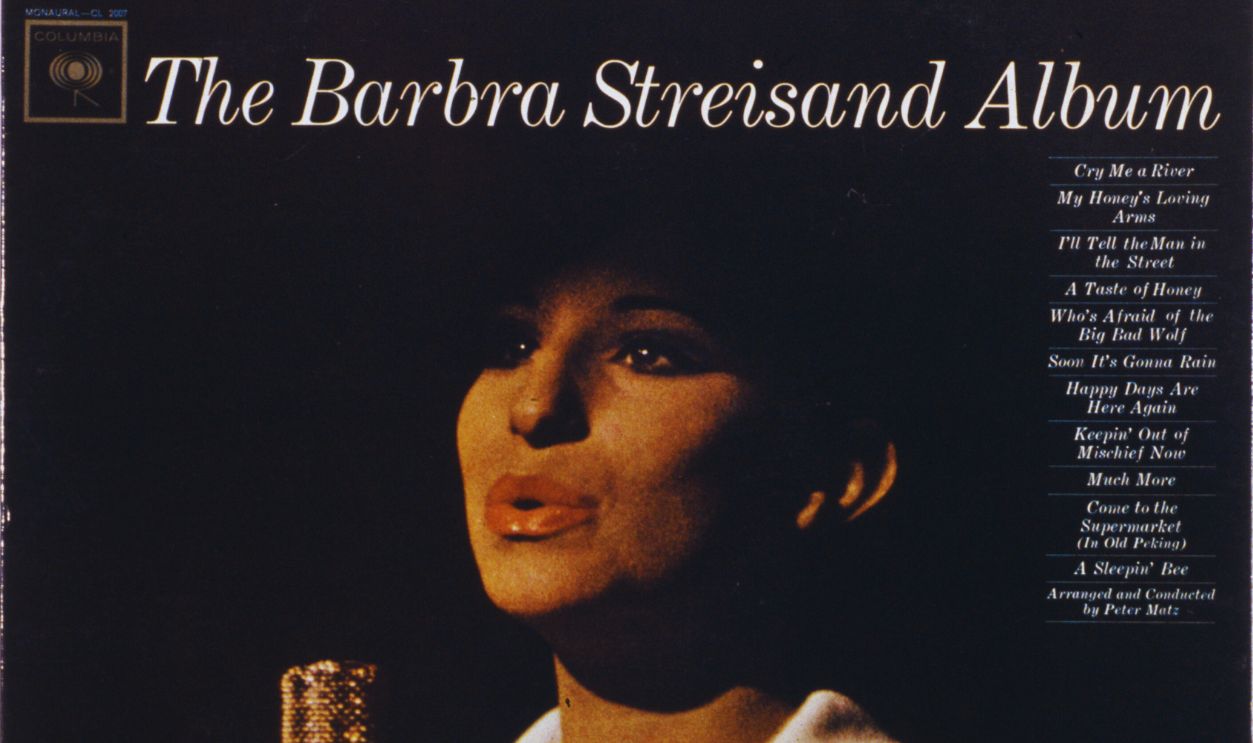 Gettyimages - 89203591, Barbra Streisand Album The album cover of 'The Barbra Streisand Album', the debut solo album by American actress and singer Barbra Streisand, released by Columbia Records in 1963. 