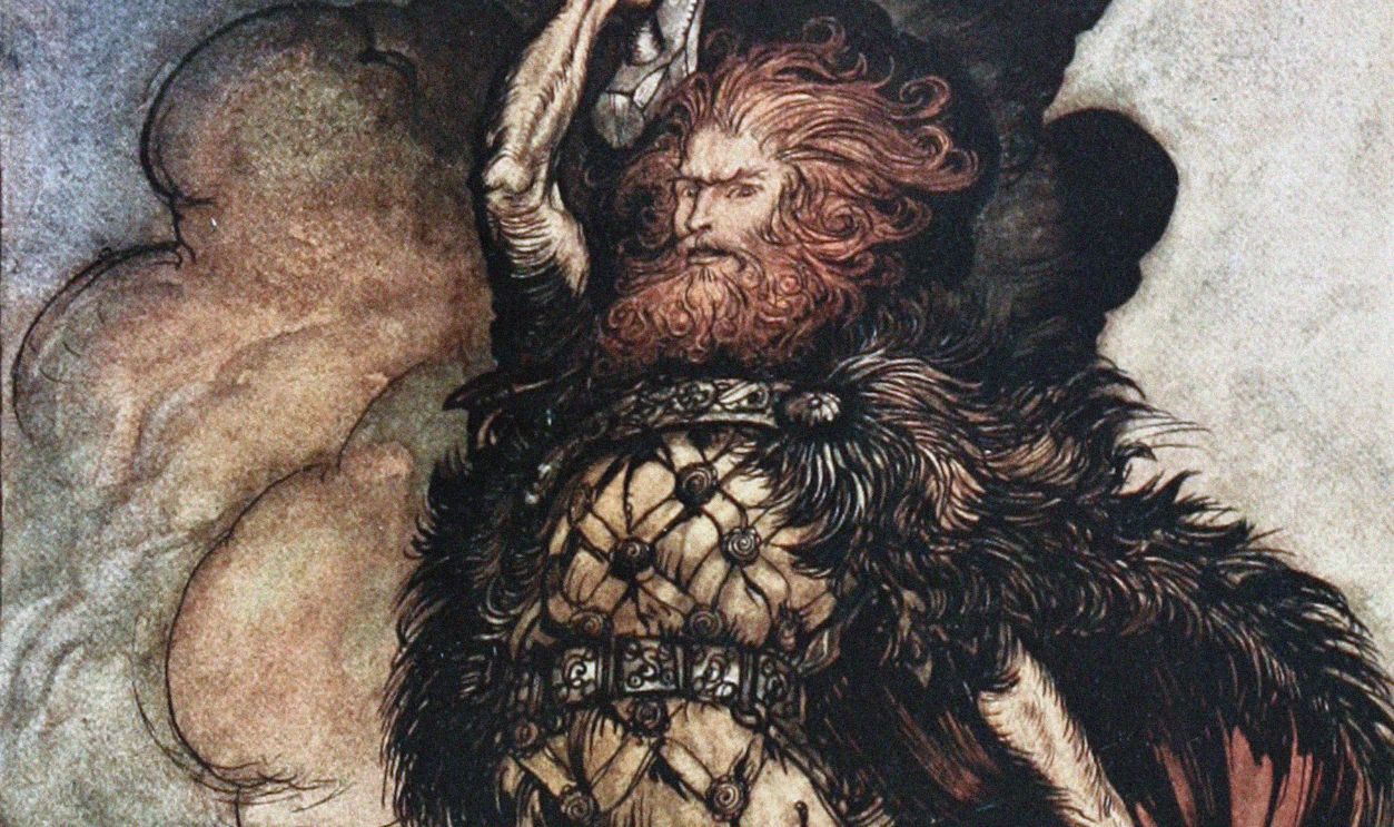 599983403-Donner, your lord, summons his hosts! Illustration for The Rhinegold and The Valkyrie by Richard W