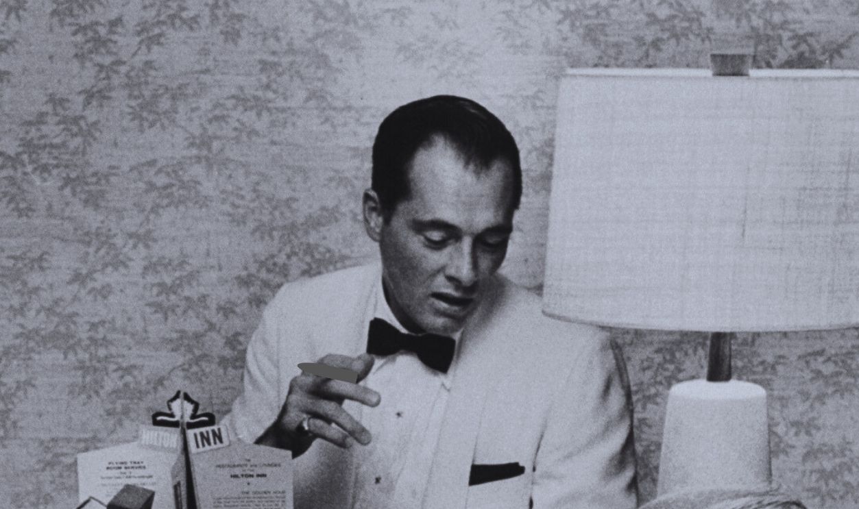 Gettyimages - 50561763, Conrad N. Hilton;Conrad N. Jr. Hilton Hotelier Conrad N. Hilton Sr. (R) with his son Conrad N. Hilton Jr. at the Atlanta Hilton Inn opening.