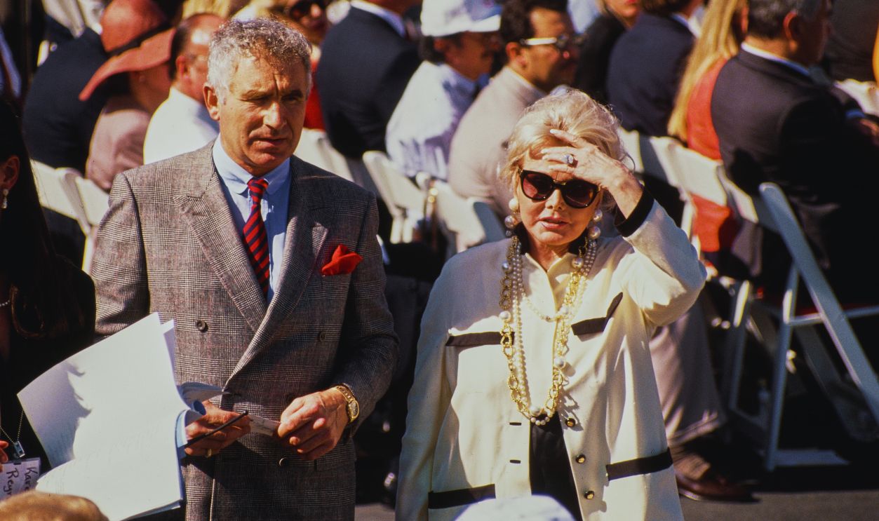 Gettyimages - 2235540027, Zsa Zsa Gabor Hungarian-American socialite and actress Zsa Zsa Gabor and her husband Frédéric Prinz von Anhalt attending an event, circa 1990.