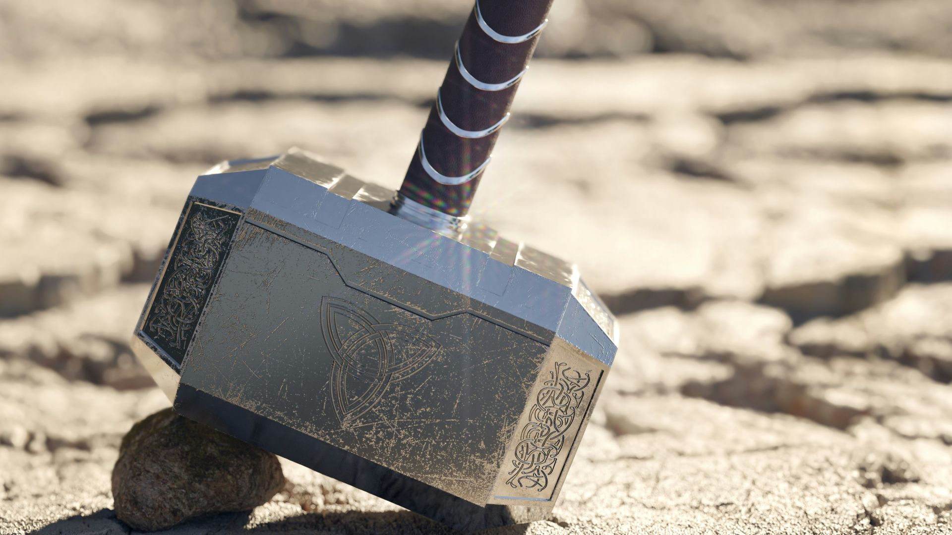 black and silver steel pipe on brown rock