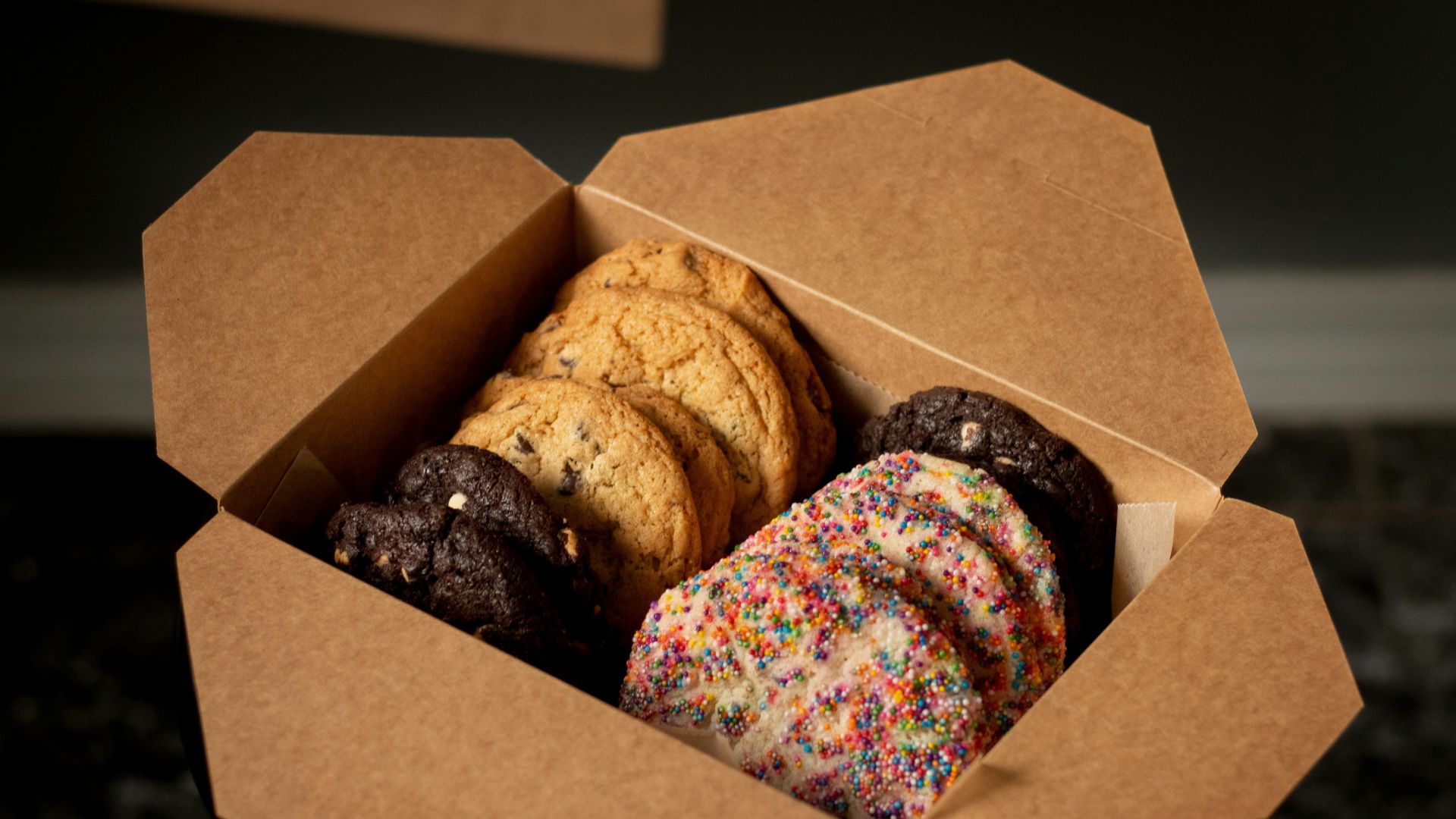 brown and purple bread in brown cardboard box