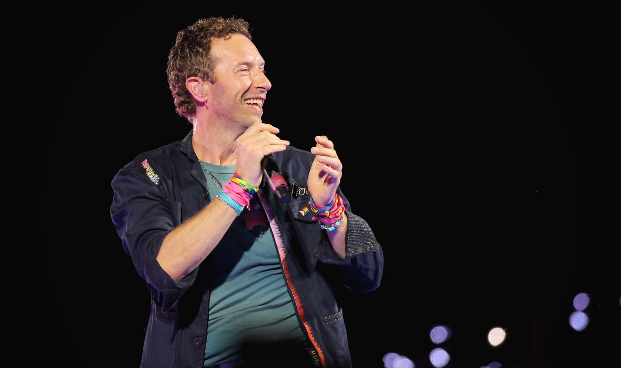 Chris Martin of Coldplay performs at Nissan Stadium on July 22, 2025 in Nashville, Tennessee.