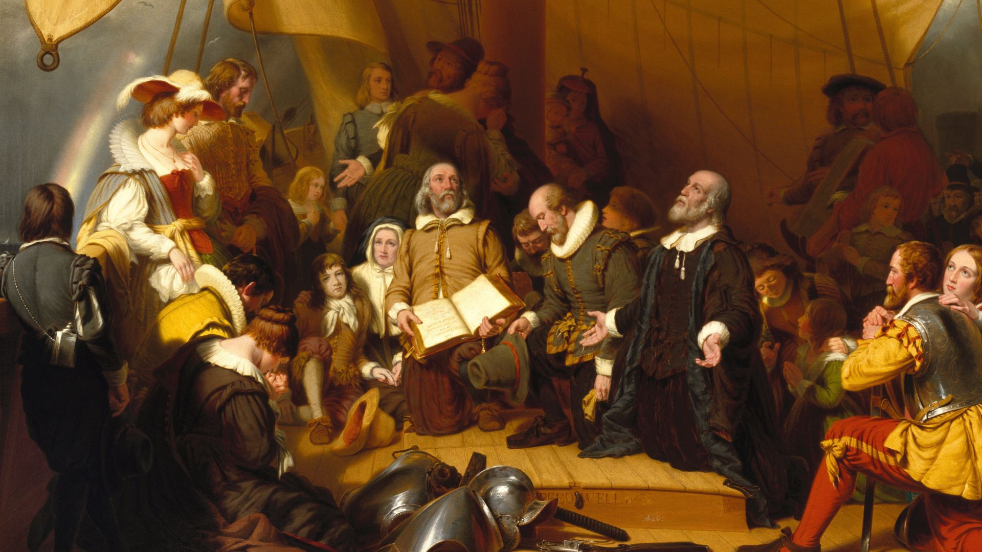 File:Robert Walter Weir - Embarkation of the Pilgrims - Google Art Project.jpg