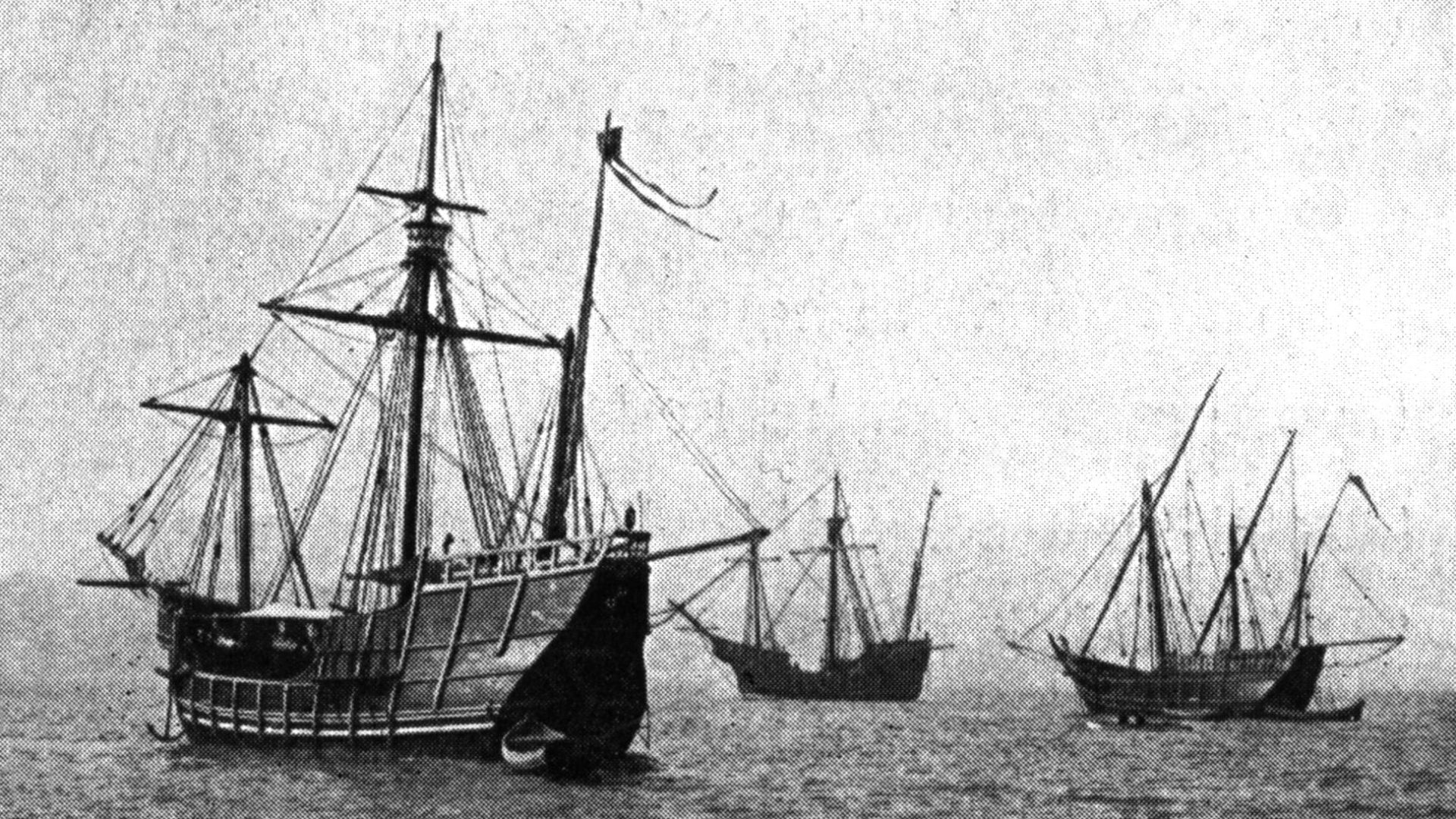 File:1893 Nina Pinta Santa Maria replicas.jpg