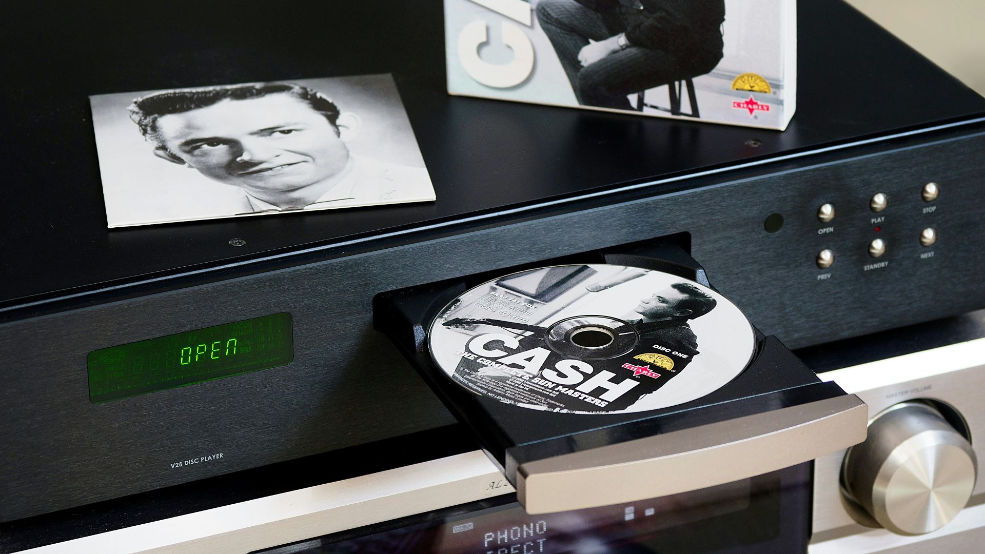 black and white vinyl record player