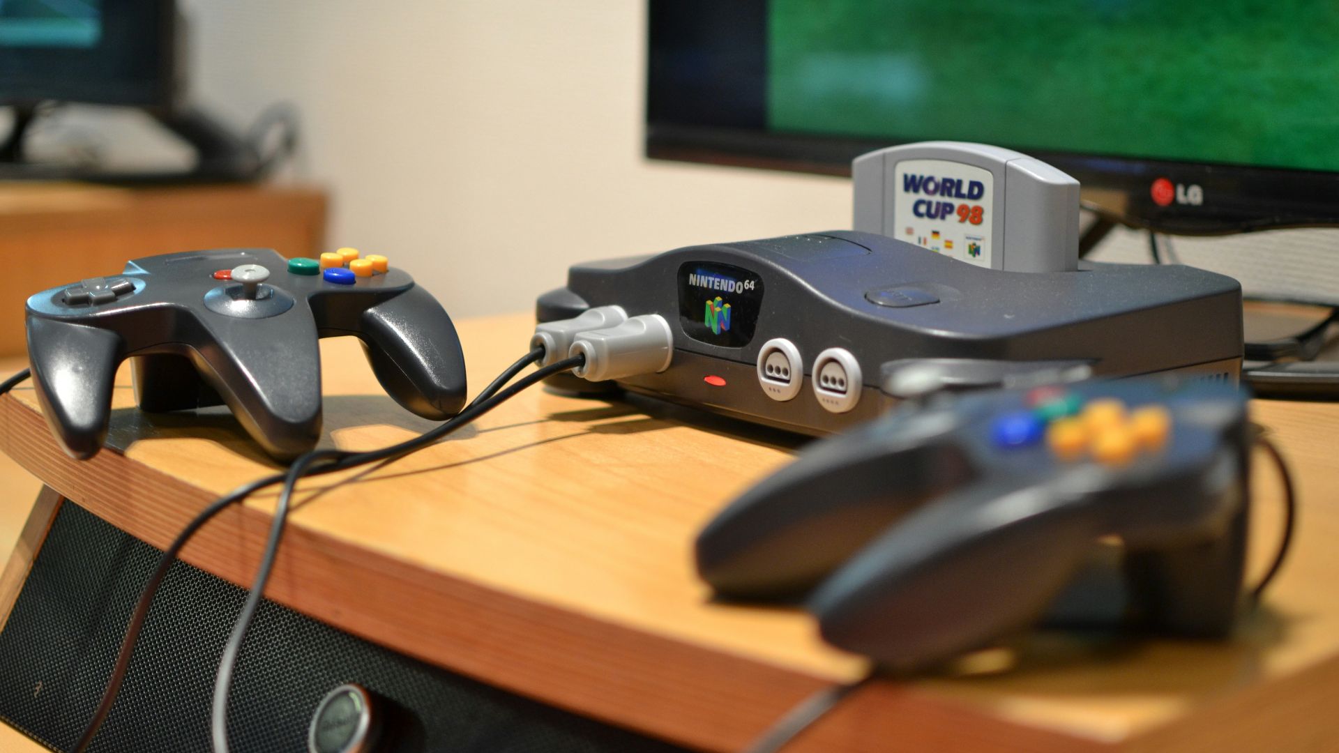 black and gray game controller