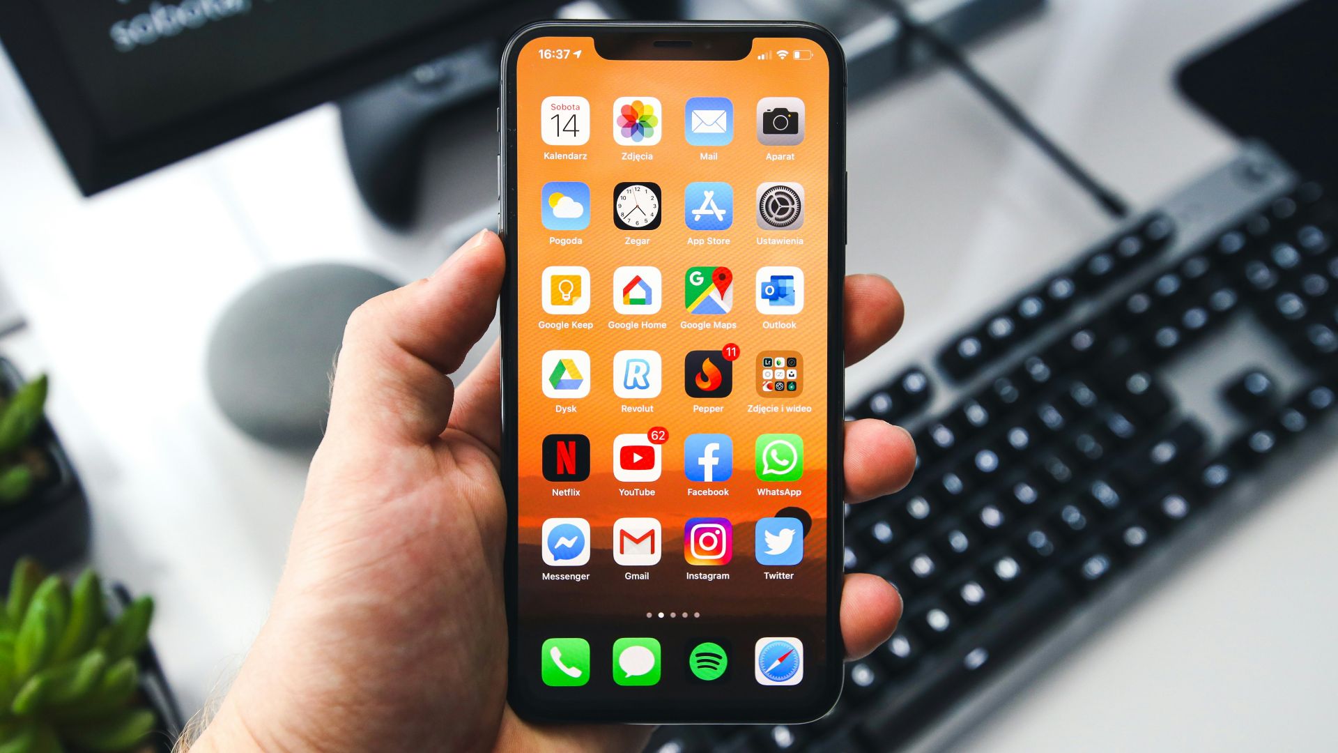black samsung android smartphone turned on displaying icons