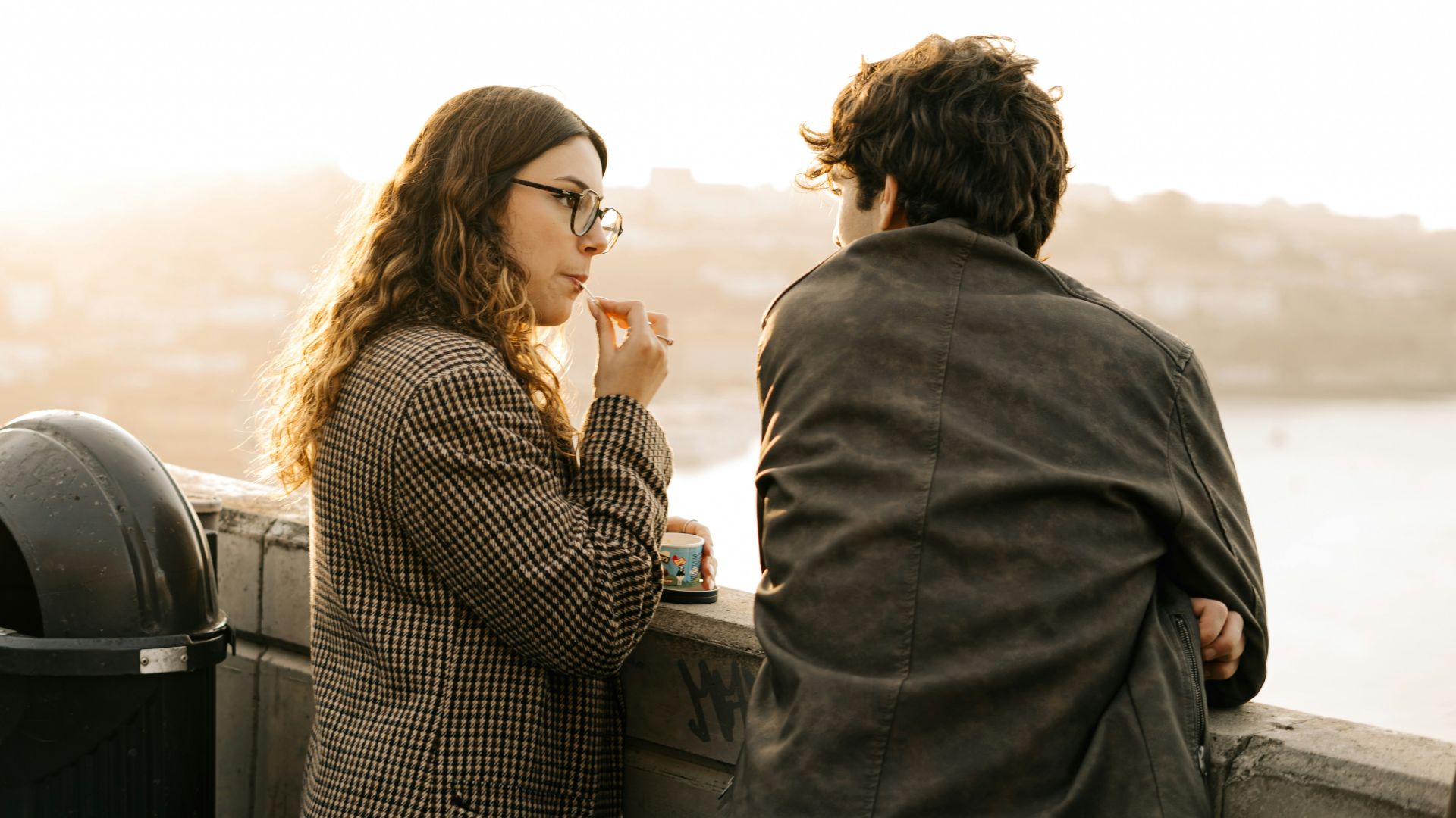 A man and a woman standing next to each other
